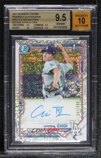 2021 Bowman Chrome Prospects Speckle Refractor Hyun-il Choi BGS 9.5 Auto 16r2