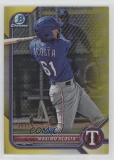 2022 Bowman Chrome Prospects Yellow Refractor 36/75 Maximo Acosta #BCP-113 3h1