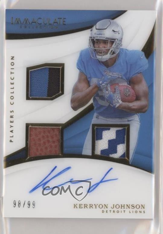 Kerryon Johnson Panini Immaculate Collection Players Collection Autographs #PCKJ Base