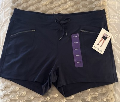 Active Life Women s Shorts Moisture Wicking Technology Navy Size XXL NWT