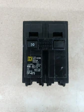 Square D HOM230 30 Amp 2 Pole Circuit Breaker Chipped