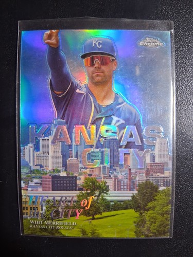 2022 Topps Chrome Whit Merrifield Heart Of The City Silver Refractor