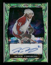 2024 Leaf Metal Hockey Base Auto Acetate Green Holo Peter Forsberg #/5 #BA-PF1