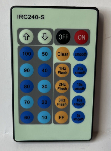 IRC240-S LED Light Remote Control for Holiday Underglow Lights Wire Lights Works