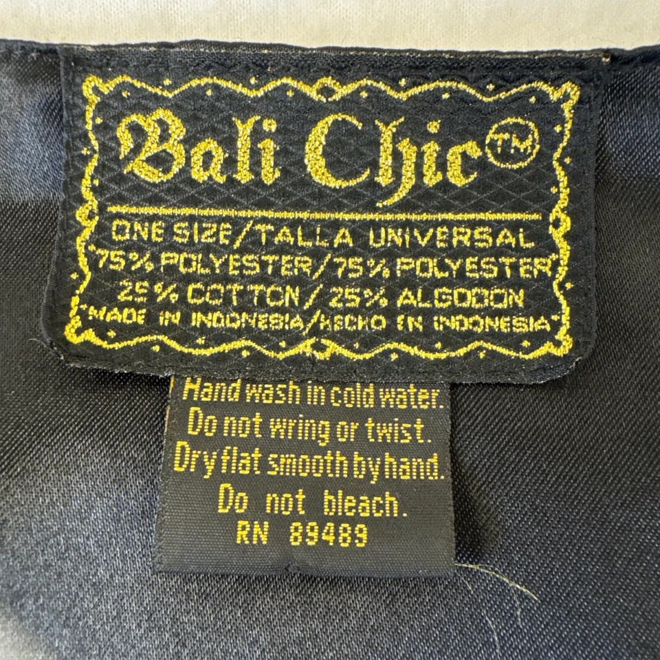 Винтажный Бали шикарный жилет с золотым бисером и жемчугом OS LG/XL с изображением бабочек - Изображение 3 из 4