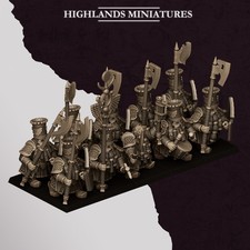 Highlands Miniatures:  10 Sons of Marduk Heavy Guard #1  (Resin) Chaos Dwarfs