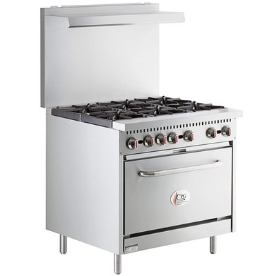 Liquid Propane 6 Burner 36'' Range with Standard Oven - 210,000 BTU