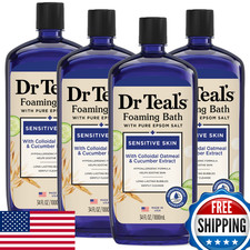 Dr Teal's Foaming Bath with Pure Epsom Salt, Sensitive Skin with Colloidal Oatme