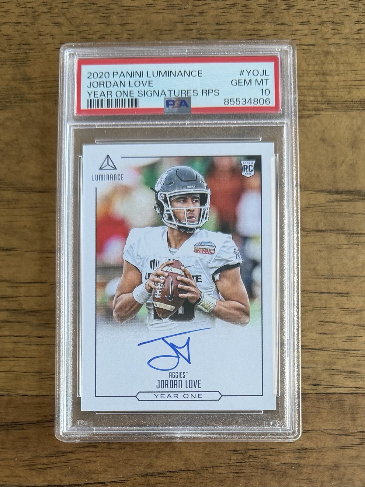 Jordan Love Panini Luminance Year One Signatures Rps #YOJL Base