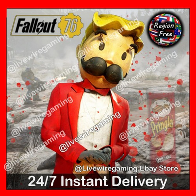#ad FALLOUT 76 x PRINGLES MR. VAULT BOY MASCOT HEAD amp; OUTFIT Promotional Pack $5.89
