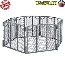 6-Panel Play Space Babies Pets Easy Assembly Portable W/ Door Access New