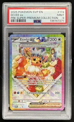 2025 Pokemon SV Black Star Promos Eevee ex #174 PSA 9