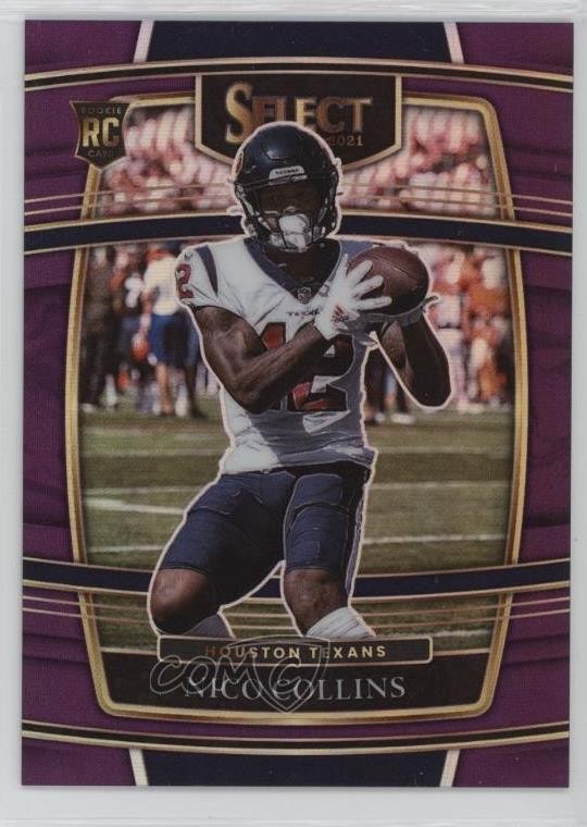 2021 Panini Select Concourse Purple Prizm 56/75 Nico Collins #69 15ul