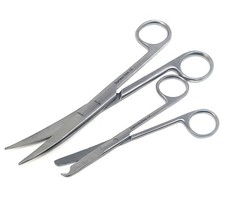 Operating Dissecting Scissors 6.5" Sharp/Sharp CRV + Suture Stitch Scissors 4.5"