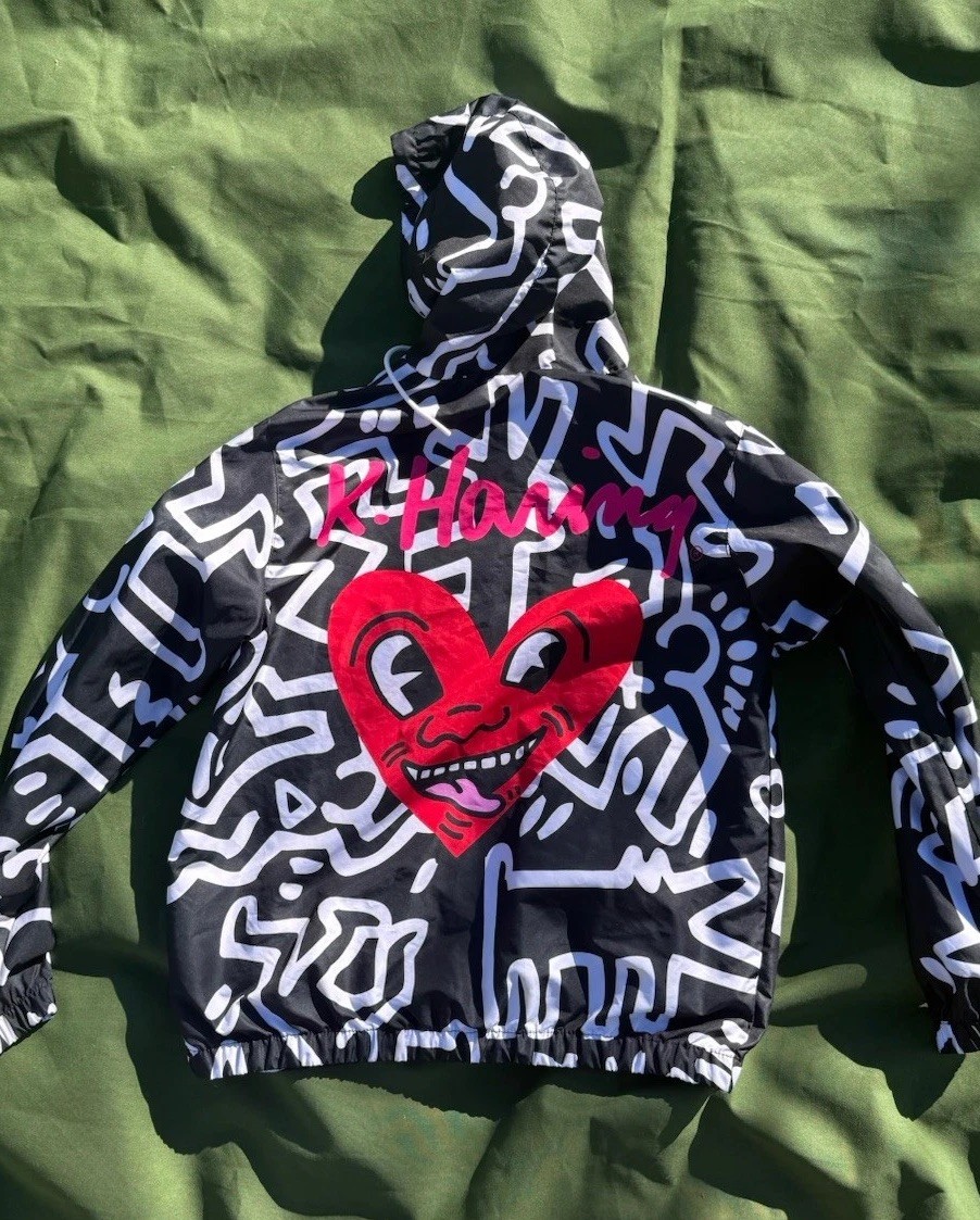Keith Haring Members Only Windbreaker Jacket Medium Multicolor  display picture 1