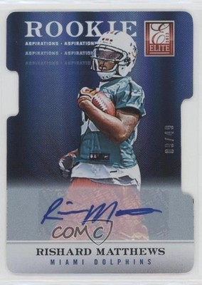 2012 Elite 9/49 Rishard Matthews #187 Rookie Auto RC 0b2