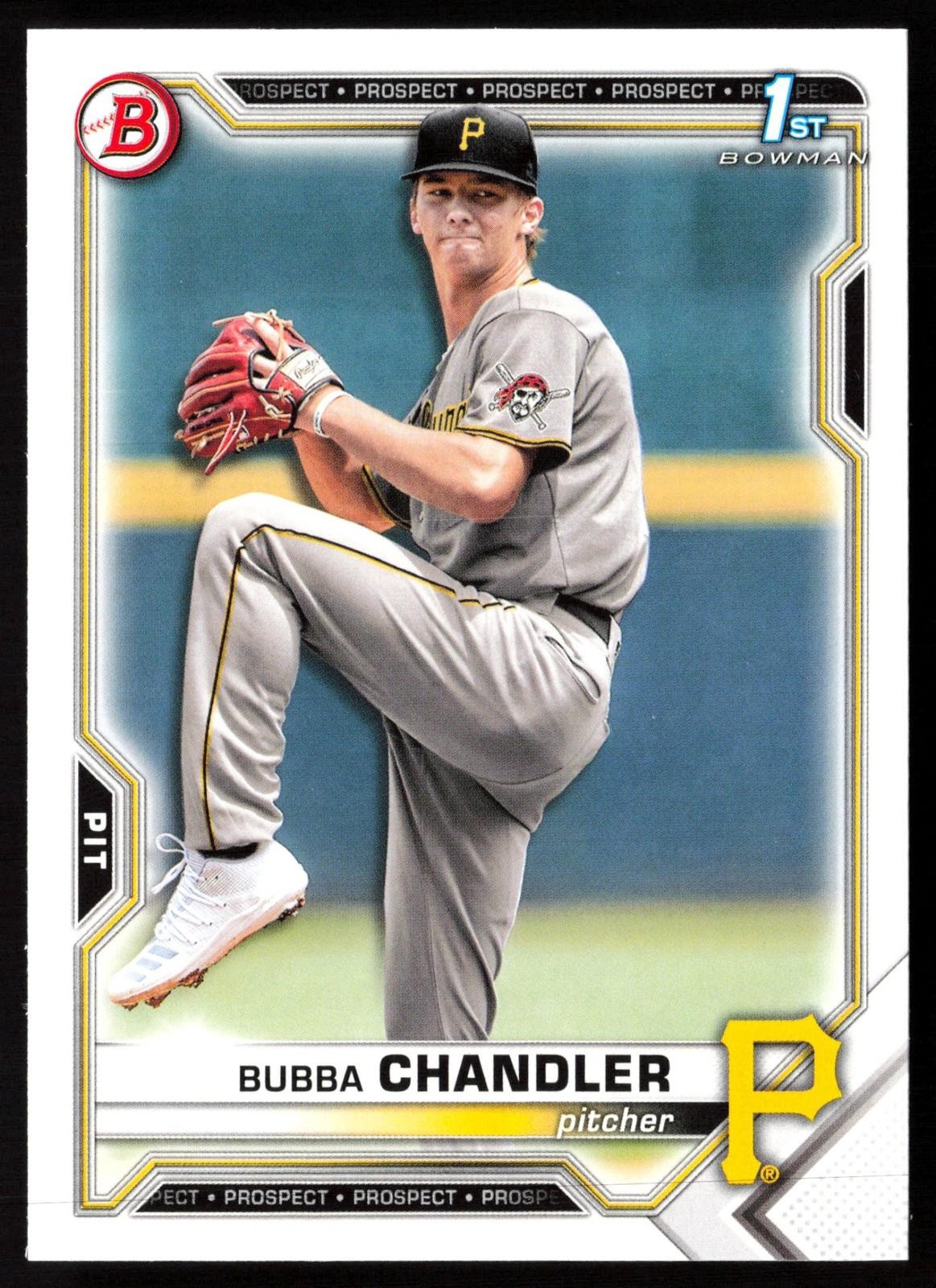 2021 Bowman Draft #BD-41 Bubba Chandler Pittsburgh Pirates