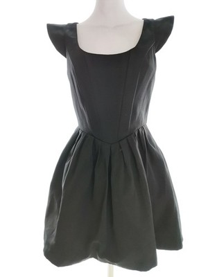 SPORTLIGHT BY WAREHOUSE Damen Minikleid Gr. 36 Schwarz Baumwolle Kurzer Ärmel