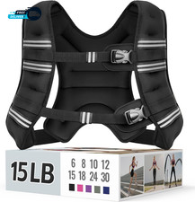 Weighted Vest for Women Men with Reflective Stripe and Adjustable Buckle