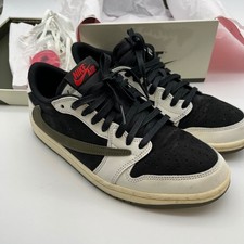 Air Jordan 1 Retro Low OG SP Women 9 Travis Scott Olive Good DZ4137-106 Sneaker