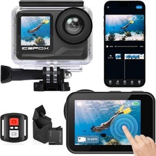 4K Action Camera 60fps 20MP WiFi Sports 98FT Waterproof Underwater Camera