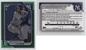 2024 Bowman Chrome Prospects Green Refractor /99 John Cruz #BCP-77