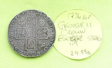 1734 R&P Silver CROWN Coin GEORGE II (1727-60) 29.99 grams ESC 119 S3686