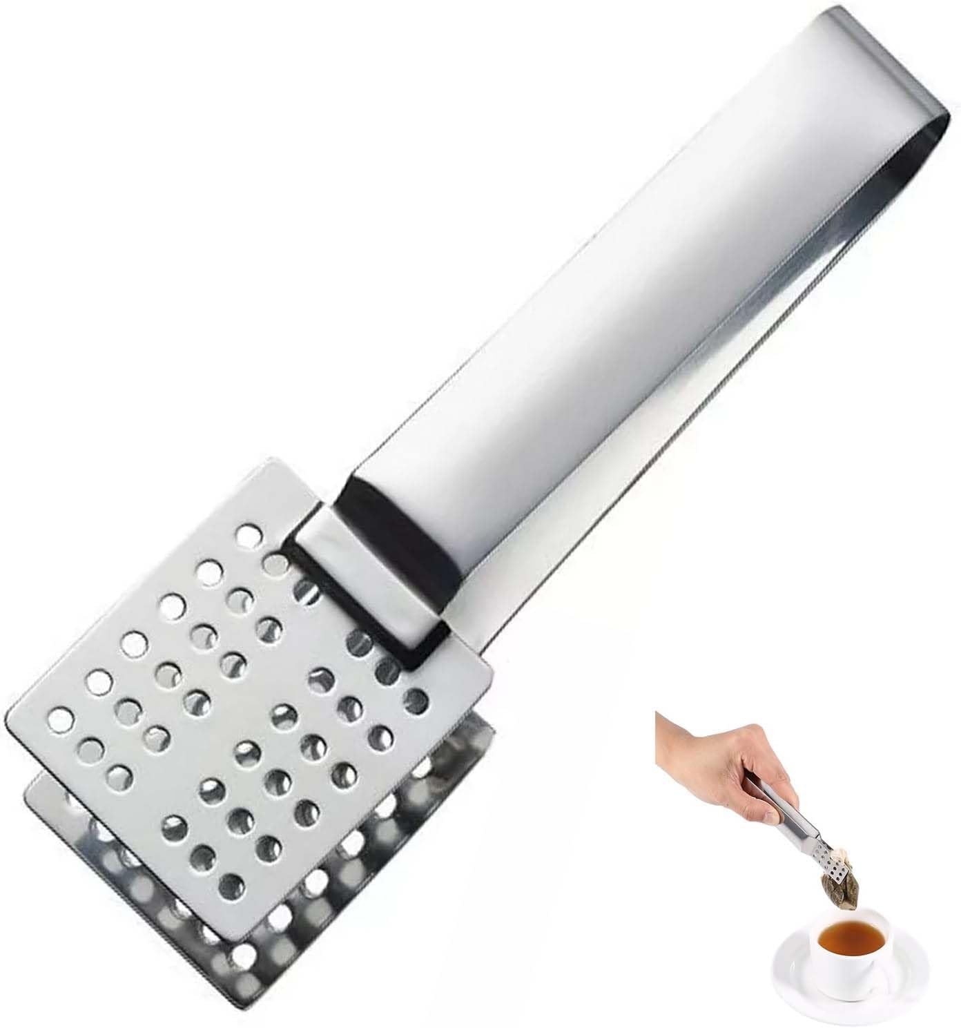 Tea Bag Squeezer Tongs, Effective Tea Tool for Easy Extraction, Stainless Steel