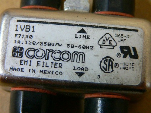 Corcom 1Vb1 1A 120/250V 60Hz Emi Filter F7120 - Picture 3 of 3