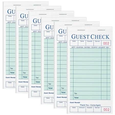 XKDOUS 6 Pack Server Books, Server Note Pads, Guest Check Books for Servers