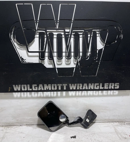 Driver Left Outer Side Mirror Sideview w/ BOLTS 97-02 Jeep TJ Wrangler OEM CC 2H