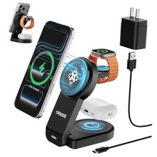 3 in 1 Foldable Charging Station for Apple Devices, Wireless Charger Stand for