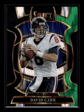 2025 Panini Select - Concourse David Carr #50 Black & Green Shock Prizm