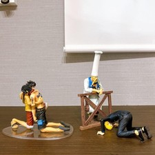 Lot de 2 figurines One Piece Dramatic Showcase Luffy Ace Sanji Zeff avec boîte