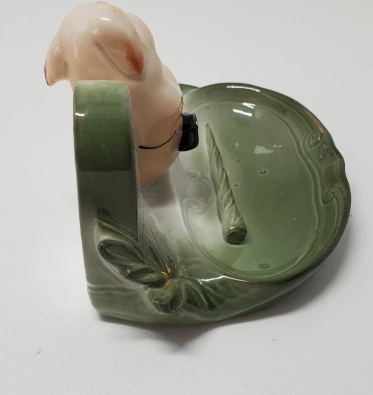 Vintage Pig With Purse Change Holder Trinket Holder Ceramic - Image 4 of 4