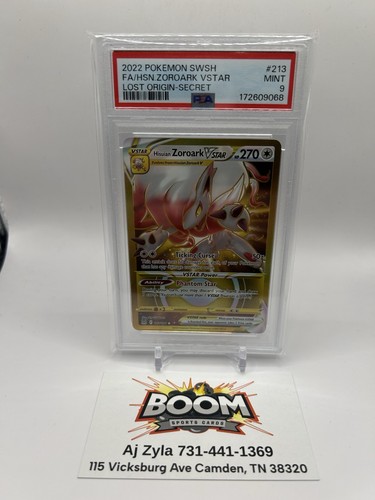 Hisuian Zoroark VSTAR Pokemon Lost Origin Secret Full Art #213 PSA 9