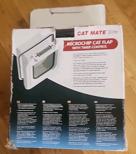 Cat Mate Elite Microchip/ID Disk Cat Flap W Timer Control - Picture 2 of 7