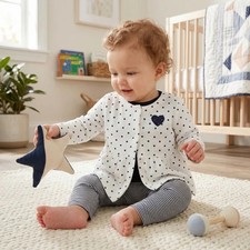Carters Baby Girls 3-Pc.Bodysuit and Pants Set, Size Newborn