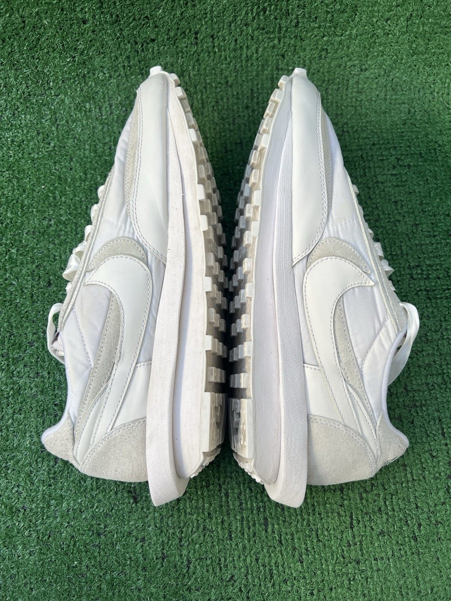 Nike LD Waffle Sacai White Nylon Men's Size 12 BV0073-101 Used No