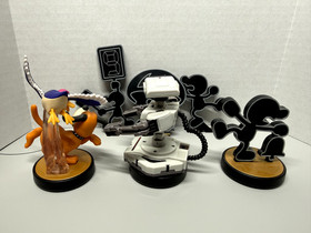 Nintendo Amiibo Figures Lot Duck Hunt, R.O.B., Game and Watch