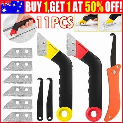 11 Pack Grout Removal Tool Kit, 2 Tile Grout Saws with 6 Extra Blades + Bonus - image 1 of 4