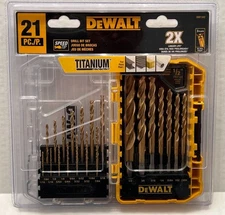 DEWALT DW1342 - 21 PC. - Titanium Speed Tip Drill Bit Set NEW