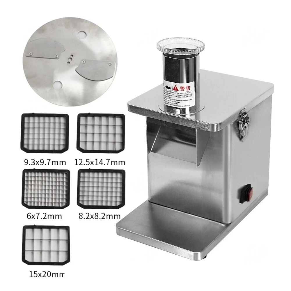 Electric Vegetable Cube Cutting Machine Fruit Dicer Food Processor 6 Blades