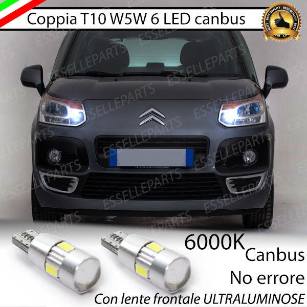 Kit Luci LED Per Interni Auto BMT Xms – 13 Pezzi Per Peugeot Citroen C3 / C3 Picasso (2009-2023), 6000K Bianco Luminoso, Plug And Play