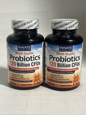 2x Innate Vitality Probiotics 120 Billion CFUs 30ct (60 Total) Exp3/28