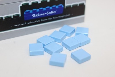 Lego (c) 10x Fliesen - 1x1 - hellblau - 3070b - tile 1 x 1 - Kacheln - Fliese