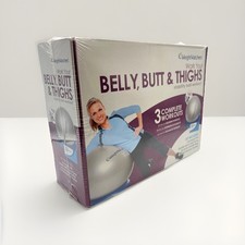 Weight Watchers Belly Butt Thighs Kit Stability Ball 3 Complete Workouts w/DVD