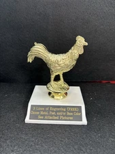 4 1/2” Rooster Trophy. (Please See All Photos)