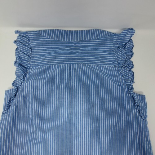 WomensXS Vineyard Vines Blue White Striped Embroidered Sleeveless Shirt Tank Top - Picture 8 of 13