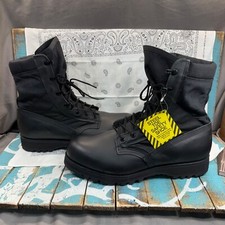 New Belleville 220 Trp ST Steel Toe Duty Boots Black Leather CoolMax Mens Sz 13